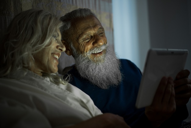 Senior couple lifestyle moments at home