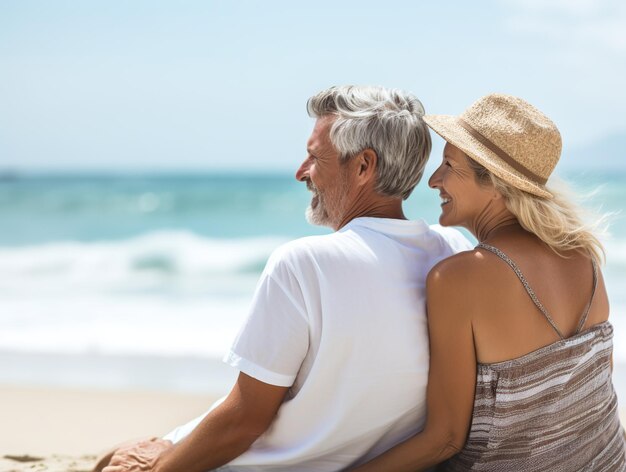 Senior couple near the beach