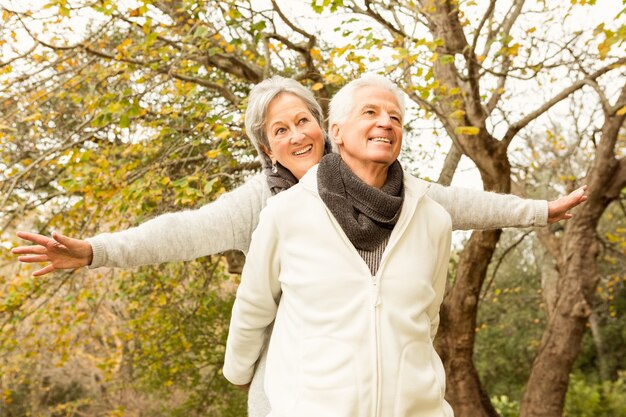  Senior couple in the park