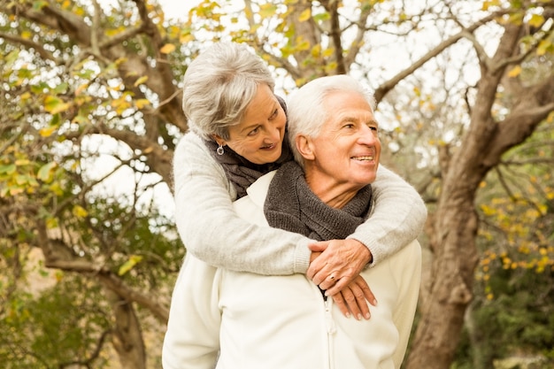 Senior couple in the park