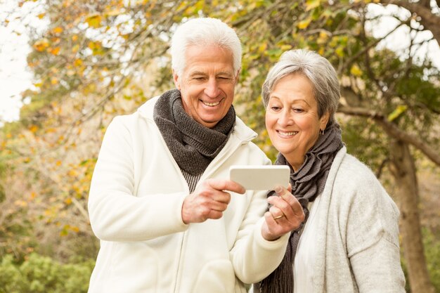 Senior couple in the park