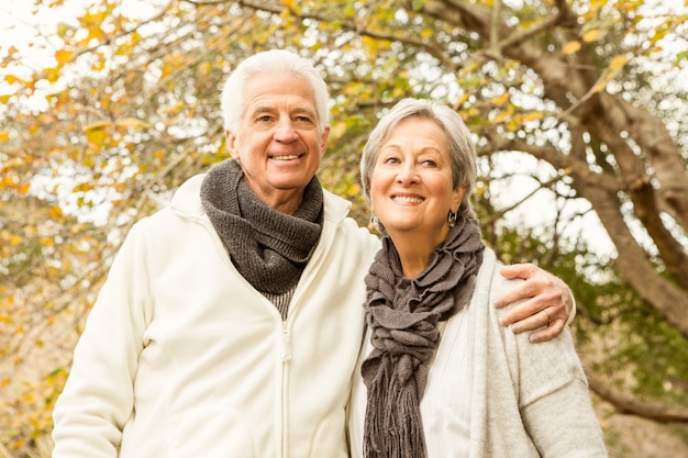 Senior couple in the park 