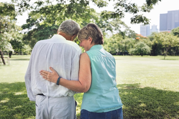 Senior couple in the park