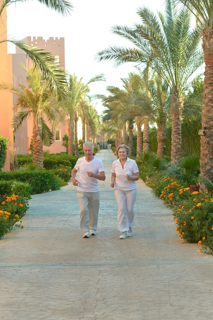 Senior couple at the resort