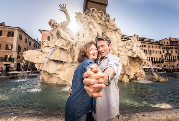 Senior couple in Rome