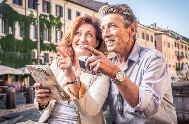 Senior couple in Rome