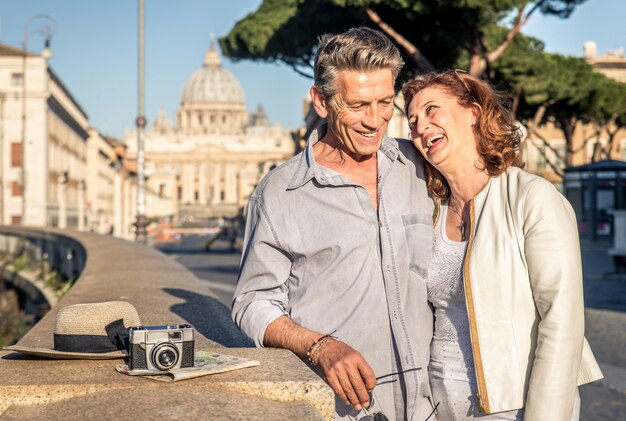 Senior couple in Rome