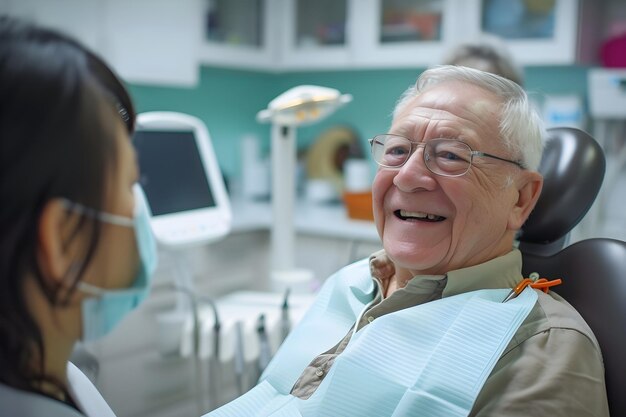 Photo senior dental delight a picture of happiness