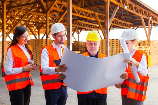 Senior engineer sharing experience with younger coworkers