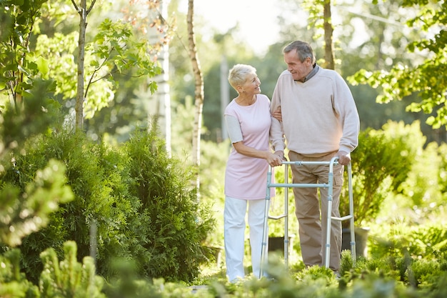 Senior Man in Rehabilitation Center