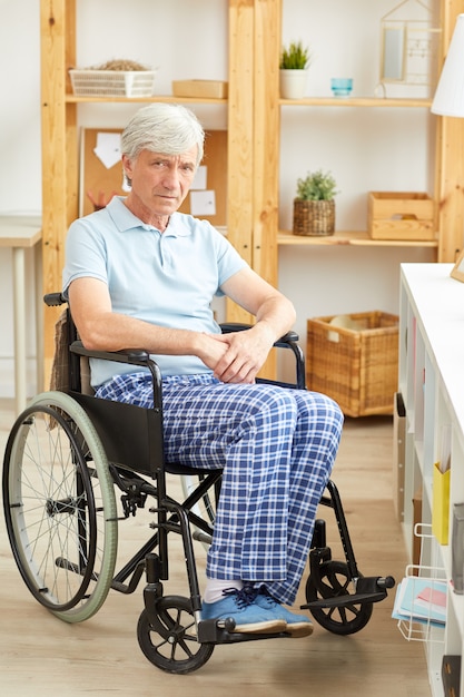 Senior man in wheelchair