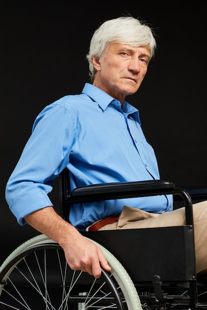 senior man with disability