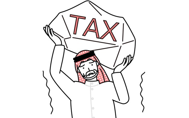 Senior Muslim Man suffering from tax increases