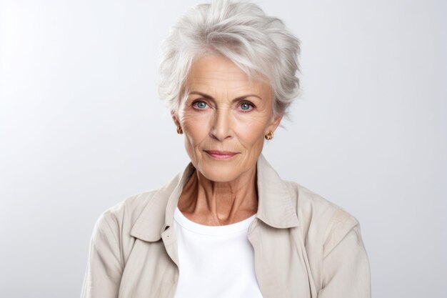 Photo senior old woman doubtful thinking or choosing concept