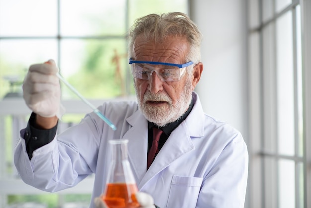senior scientist working in laboratory