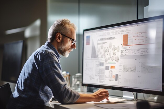 Senior UX designer sketching wireframes for a generative ai