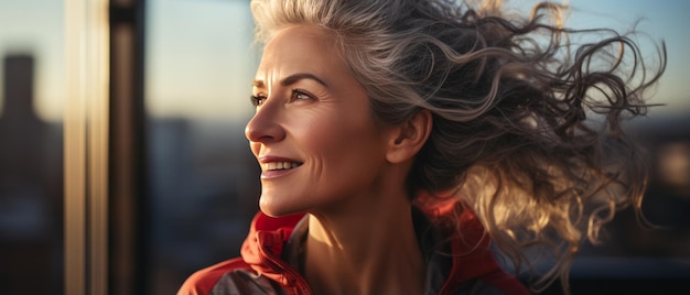 Senior vrouw gaat hardlopen, oude man leeft een gezonde levensstijl voor een lang leven op de weg in de stad