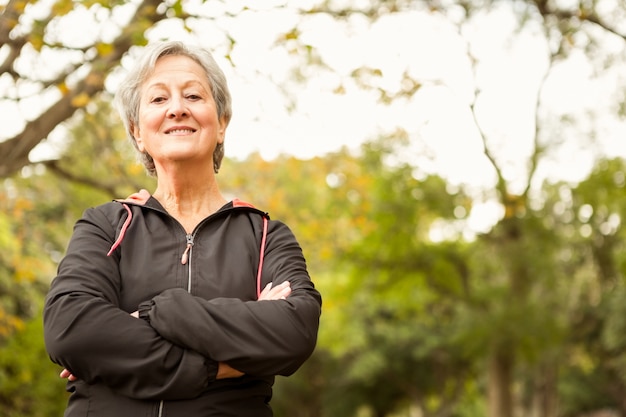 Senior woman in the park