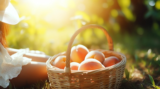 _senior_woman_picking_ripe_organic_peaches_in_summer