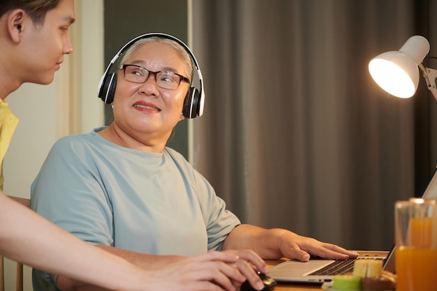 Senior Woman Playing Videogame