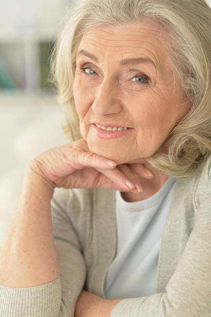 Senior woman posing