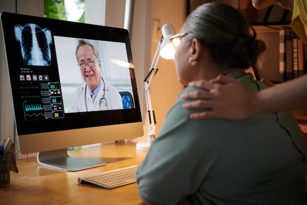 Senior Woman Using Telemedicine Service