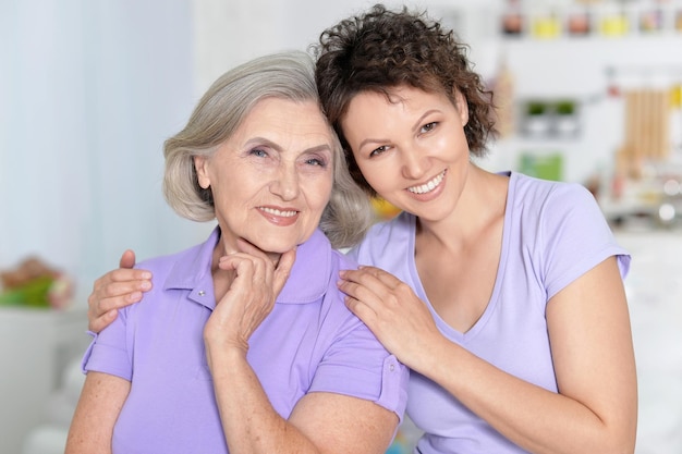 Senior woman with daughter