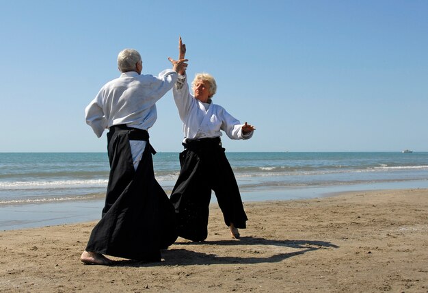 aikido 運動中的老年人