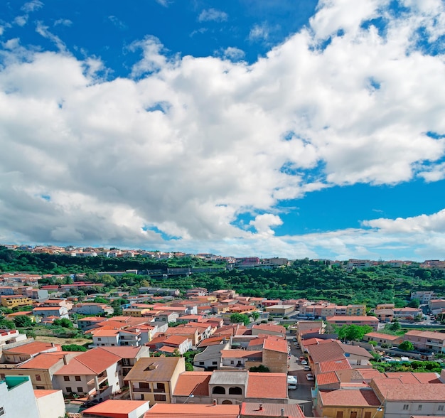 Sennori under a dramatic cloudy sky