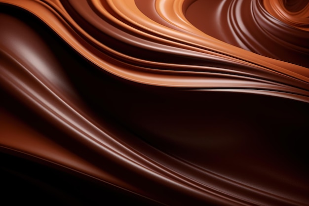 Sensational Cocoa Chocolate Waves in Abstract Background