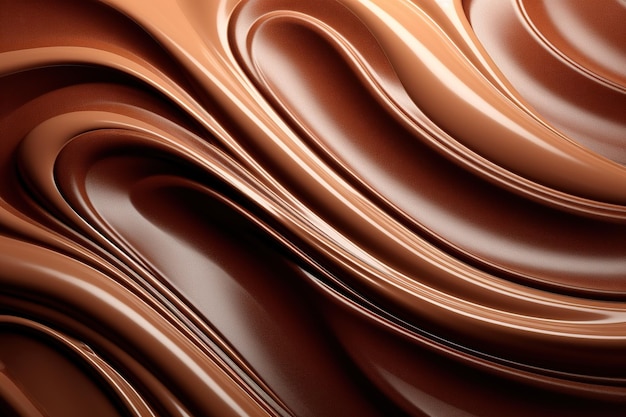 Sensational Cocoa Chocolate Waves in Abstract Background