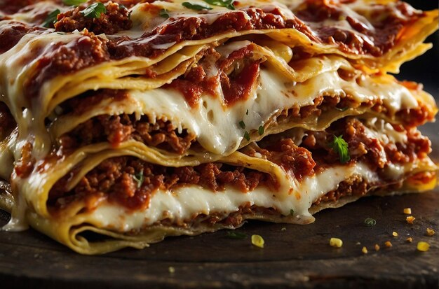 Foto lasagne rustiche a fette sensazionali