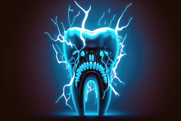 Sensitive teeth Mouth and teeth health concept Various dental diseases Design for dental clinic