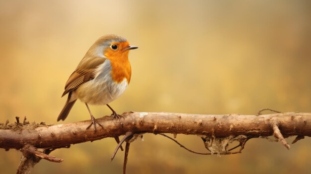 Sensitivity To Nature Capturing The Beauty Of A Robin Perched On A Brown Stem