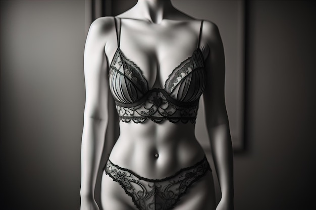 Sensual lingerie on a mannequin ai generative