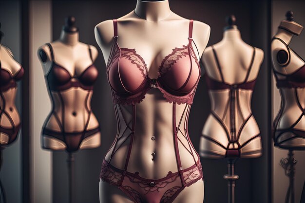 Sensual lingerie on a mannequin ai generative