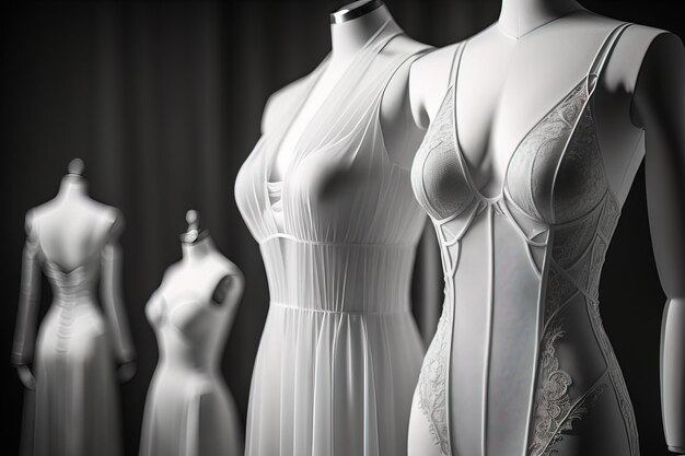 Photo sensual lingerie on a mannequin ai generative