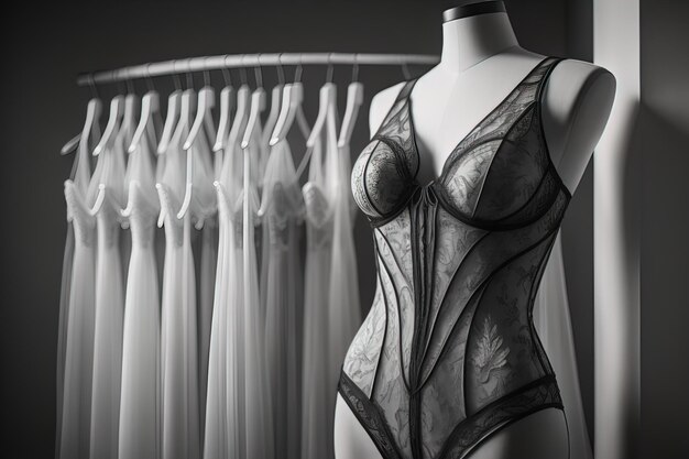 Sensual lingerie on a mannequin ai generative