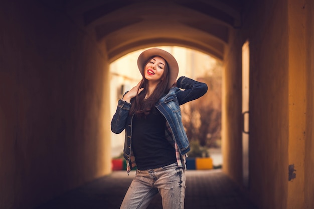 Sensual portrait of a brunette