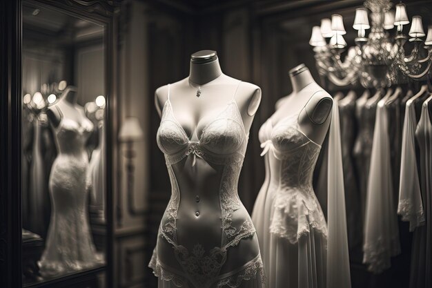 Sensuele lingerie op een mannequin ai generative