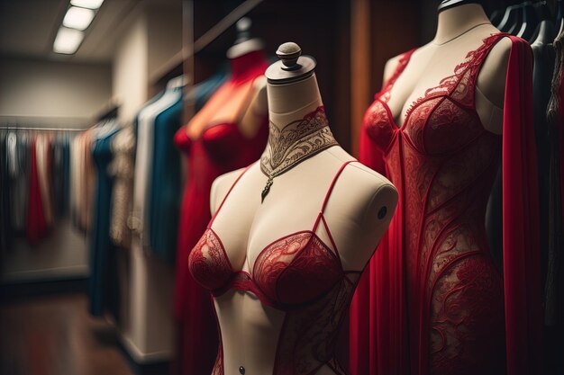 Foto sensuele lingerie op een mannequin ai generative