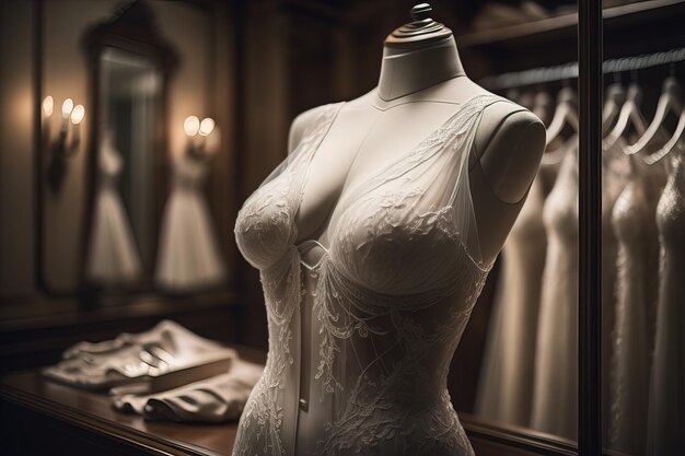 Sensuele lingerie op een mannequin ai generative