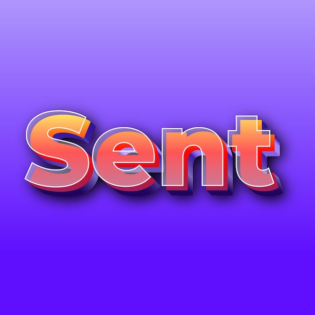 Senttext effect jpg gradient purple background card photo