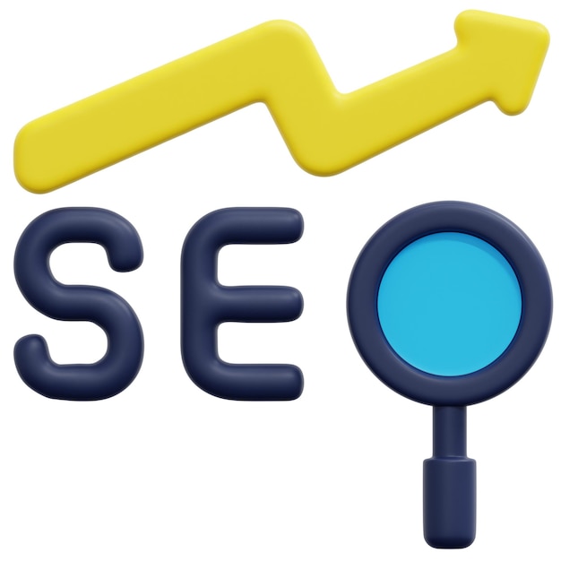 Photo seo 3d render icon illustration