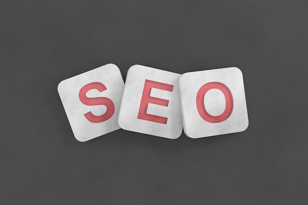 SEO banner Search Engine Optimization 3D rendering