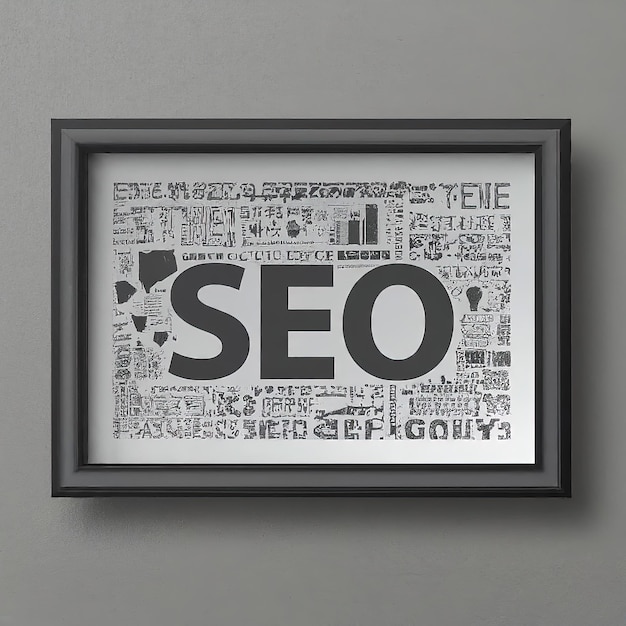 seo concept with chalk icons on blackboard