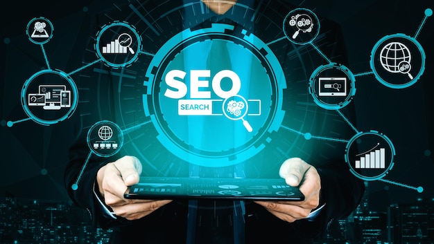 Seo search engine optimization business concept uds