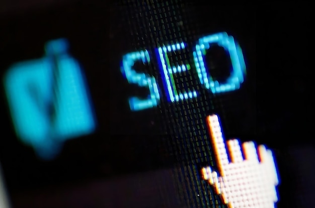 SEO Search Engine Optimization on the computer screen