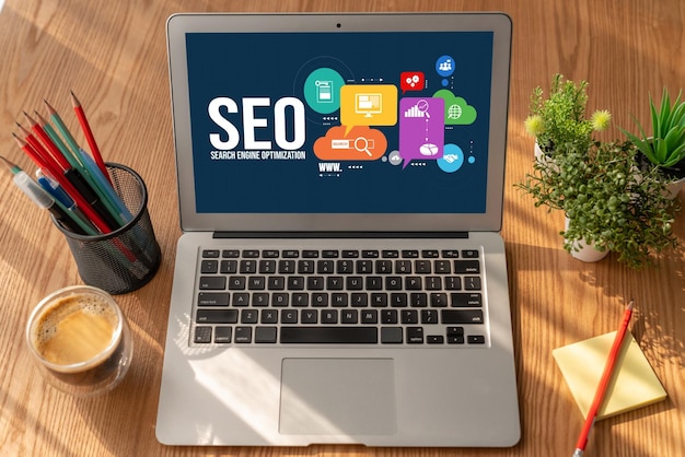 SEO search engine optimization for modish ecommerce and online retail business showing on computer screen
