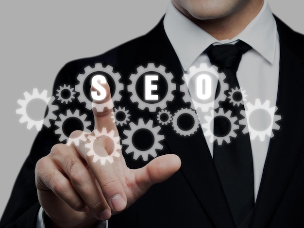 SEO search engine optimization online branding and link building illustration